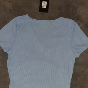 Fashion Nova Large Baby Blue Crop Top